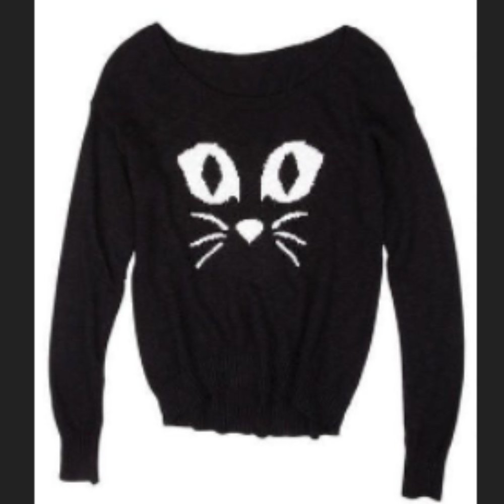 Halloween Vintage Delia's Cat Eyes Sweater